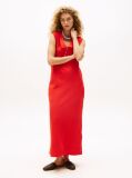 Κόκκινο The Runway Collection Midi Φόρεμα Πόλο Αμάνικο  Γυναίκες