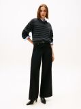 Black 70s High Rise Wide Leg Black Jeans  Women
