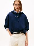 Blue Classic Script Terry Hoodie  Women
