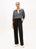 Black Timeless Wool Blend Loose Straight Leg Trousers  Women