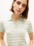 Multi Short Sleeve Polo Jumper With Silk  Women
