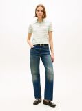 Multi Short Sleeve Polo Jumper With Silk  Women