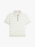 Multi Short Sleeve Polo Jumper With Silk  Women
