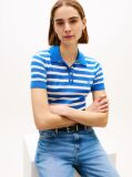 Multi Short Sleeve Polo Jumper With Silk  Women