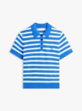Multi Short Sleeve Polo Jumper With Silk  Women