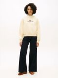 Beige Crest Embroidery Relaxed Terry Sweatshirt  Women