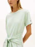 Πράσινο Άνετο Μίντι Φόρεμα T-Shirt Με Δέσιμο  Γυναίκες
