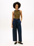 Blue Barrel Leg Mid Rise Chinos  Women