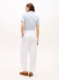White Barrel Leg Mid Rise Chinos  Women