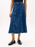 Μπλε Ψηλόμεση Εβαζέ Denim Midi Φούστα  Γυναίκες