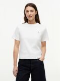 White Interlock Knit Boxy T-Shirt  Women
