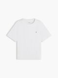 White Interlock Knit Boxy T-Shirt  Women