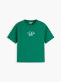 Green Logo Interlock Knit Crew Neck T-Shirt  Women