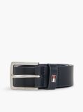 Blue Kids' Square Buckle Leather Belt  Kids Unisex