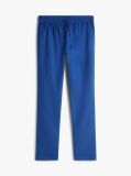 Blue Harlem Tapered Leg Linen Blend Chinos  Men
