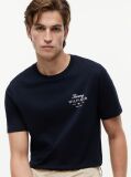 Μπλε T-Shirt Με Κλασική Λαιμόκοψη Και Λογότυπο  Άνδρες