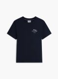 Μπλε T-Shirt Με Κλασική Λαιμόκοψη Και Λογότυπο  Άνδρες