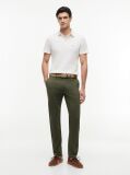 Beige Regular Fit Mesh Jersey Polo Shirt  Men