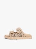 Multi Raffia TH Monogram Double Strap Sandals  Women