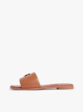 Brown Leather TH Monogram Strap Mules  Women