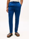 Blue Harlem Tapered Leg Linen Blend Chinos  Men