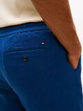Blue Harlem Tapered Leg Linen Blend Chinos  Men