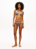 Blue Essential Print Side Tie Bikini Bottoms  Women
