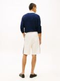 Beige Crest Embroidery Lightweight Relaxed Sweat Bermuda Shorts  Men