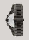 Grey Gunmetal Grey Dial Dual Time Watch  Men