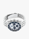 White Navy Bezel Chronograph Watch  Men