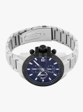 Blue Navy Dial Stainless Steel Chain-Link Watch  Men