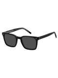 Black Modern Preppy Rectangular Sunglasses  Men