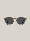 Beige Rivet Detail Oval Sunglasses  Men