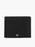 Black Leather Trifold Wallet  Men