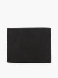 Black Leather Trifold Wallet  Men