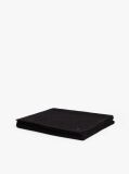 Black Hilfiger Flag Embroidery Scarf with Cashmere  Men