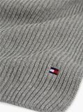 Γκρι Κασκόλ Από Κασμίρ Με Κεντητό Σημαιάκι Hilfiger  Άνδρες