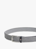 Blue Square Buckle Textured Belt  Men