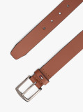 Brown Enamel Flag Square Buckle Leather Belt  Men