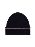 Blue Signature Tape Wool Blend Beanie  Men
