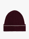 Red Signature Tape Wool Blend Beanie  Men