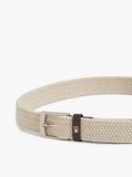 Beige Braided Elastic Webbing Belt  Men