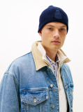 Blue TH Crest Beanie With Cashmere  Men
