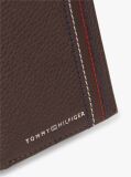 Brown Logo Pebble Grain Leather Trifold Wallet  Men