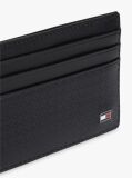 Black Embossed Flag Leather Credit Card Holder  Men