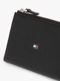 Black Casual Leather Zip-Around Wallet  Men
