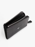 Black Casual Leather Zip-Around Wallet  Men
