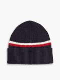 Blue Wool Blend Global Stripe Beanie  Men