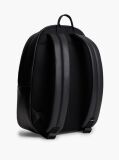 Black Essential Rubberised Logo Dome Backpack  Men
