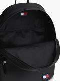 Black Essential Rubberised Logo Dome Backpack  Men